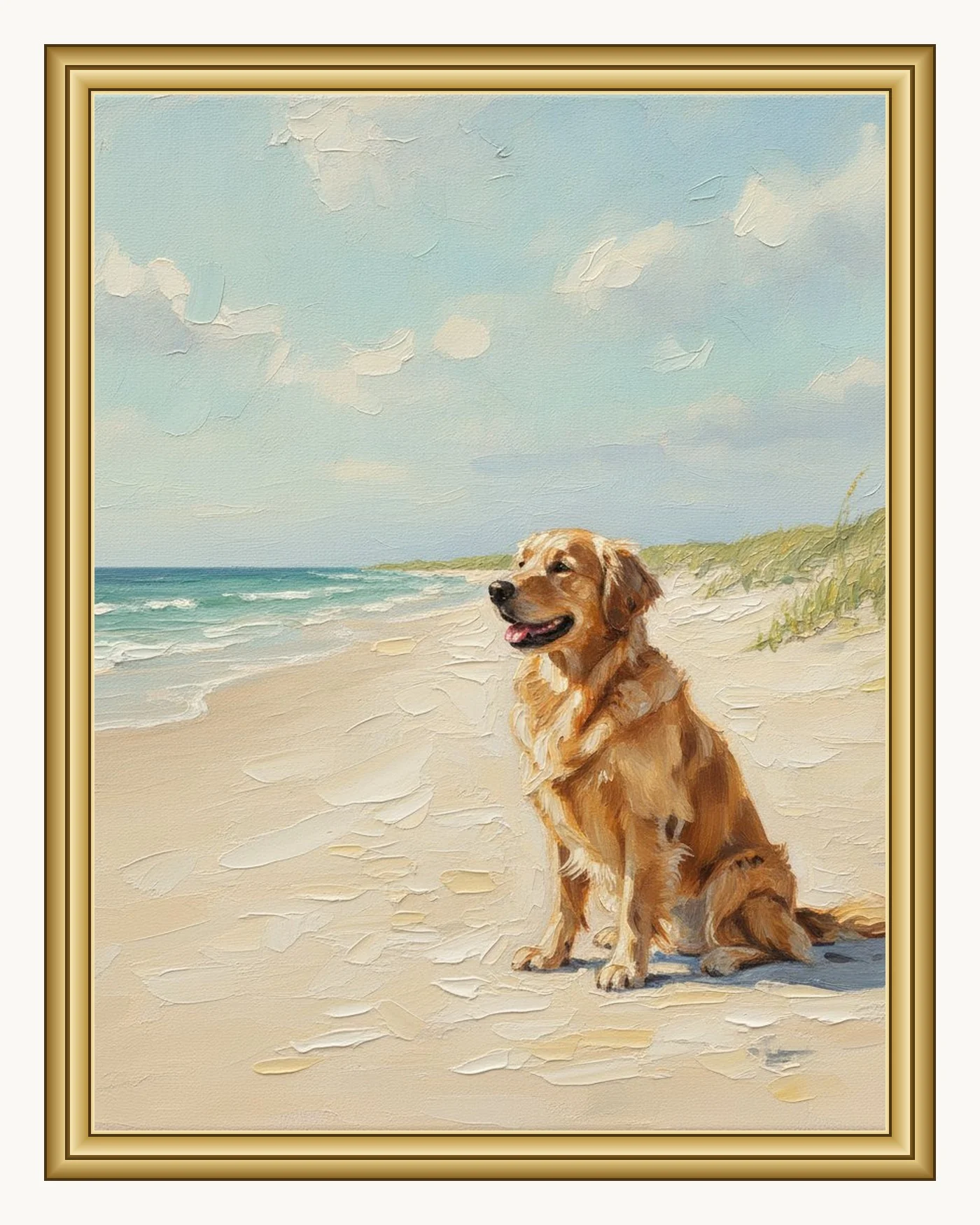 Custom Beach Pet Portrait