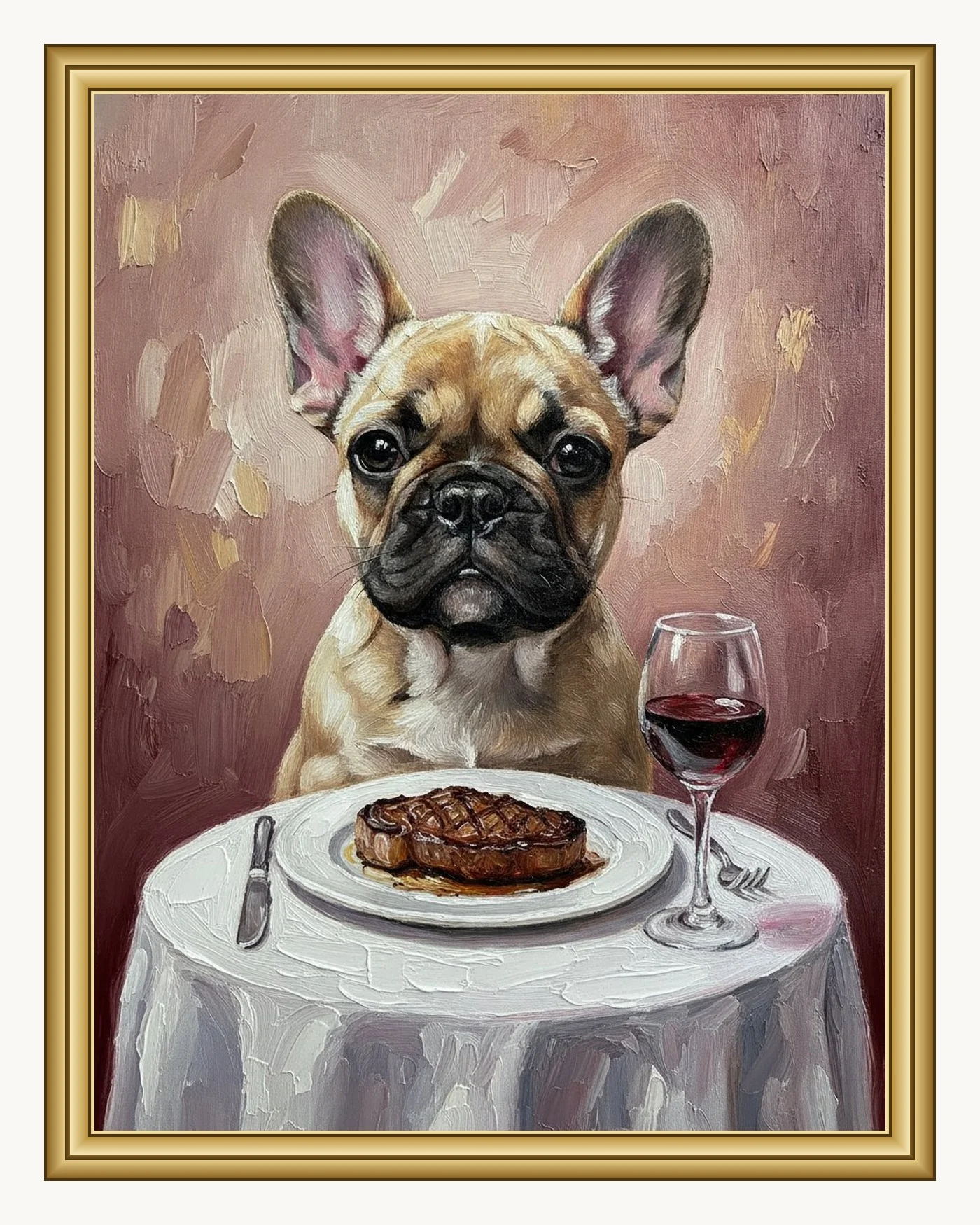 Custom Fine Dining Pet Portrait
