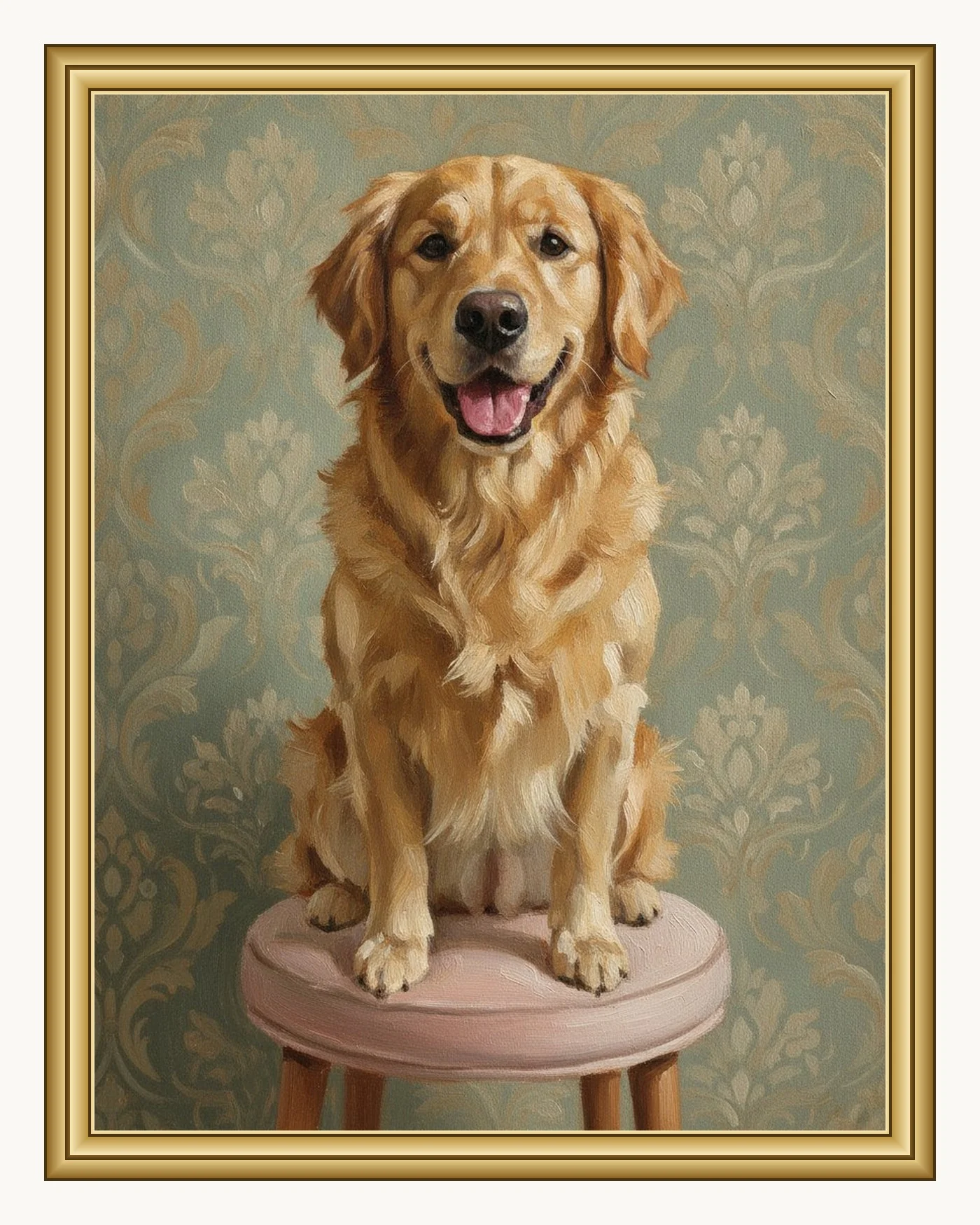 Custom Sitting Pretty Oil Portrait