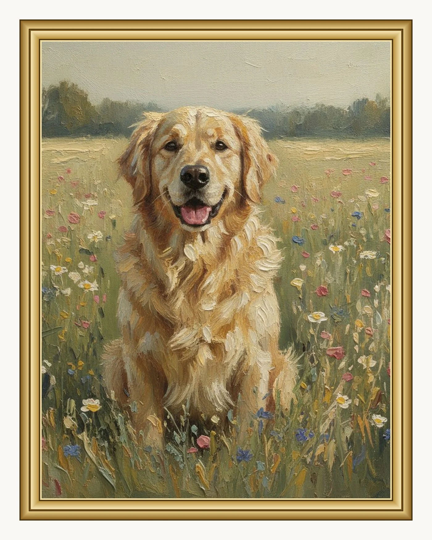 Custom Wildflower Pet Portrait